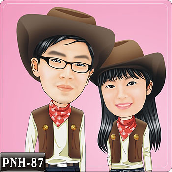 西部牛仔雙人Q版漫畫PNH-87